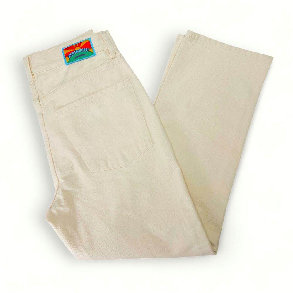 Daily Blue Adriano Goldschmied Hype Button Fly Crop Jeans Bull Denim‎ NWT 28x25